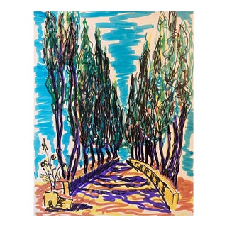 1950s Alexandra Merker Tivoli Italian Painting For Sale