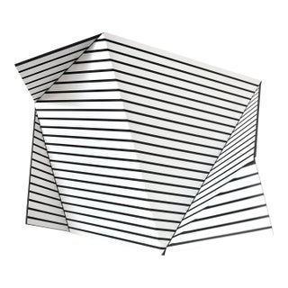 Contemporary Abstract Composite Folded and Etched Plastic "Wallreliefs Black and White 3" by Cristina Ghetti For Sale