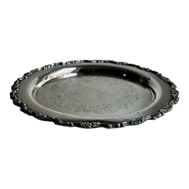 Vintage Wm. A. Rogers for Oneida "Royal Provincial" Silver Plate Tray For Sale