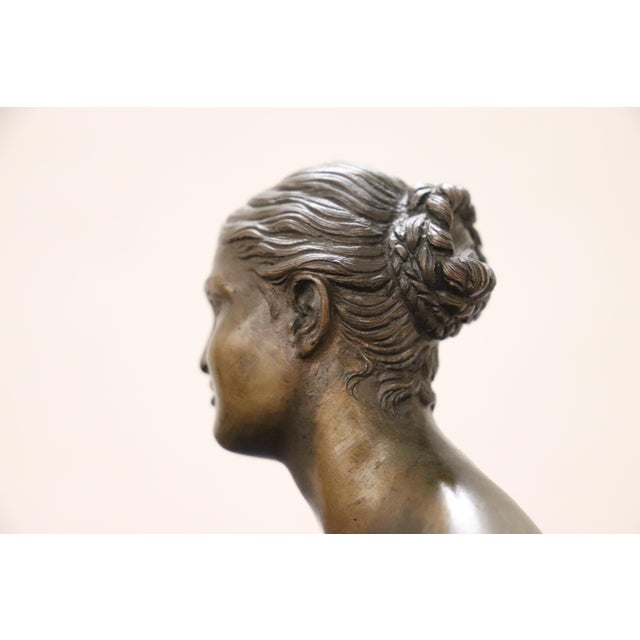 Bronze Bust of a Young Woman, Early 20th Century For Sale - Image 12 of 13