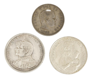 Vintage Portuguese Silver Coins and Medal, Set of 3