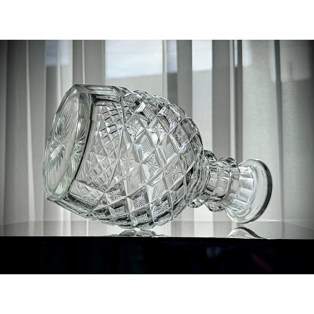 Victorian Cut-Glass Decanters with Diamond and Hobnail Cutting, 1890s, Set of 2 For Sale - Image 10 of 14