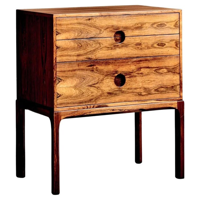 Model 386 Bedside or End Table in Teak and Rosewood by Kai Kristiansen for Aksel Kjersgaard, 1960s For Sale - Image 12 of 12