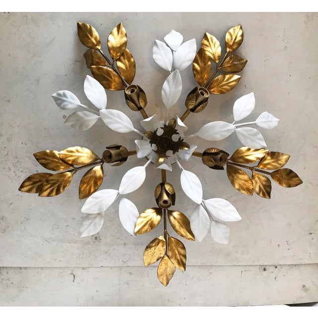 Metal 1970s Mid-Century Modern by Willy Daro Flush Mount. For Sale - Image 7 of 8