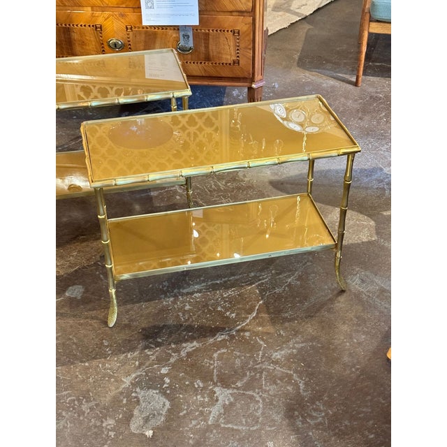 Modern Pair of Bagues Design Bamboo Form Side Tables For Sale - Image 3 of 7