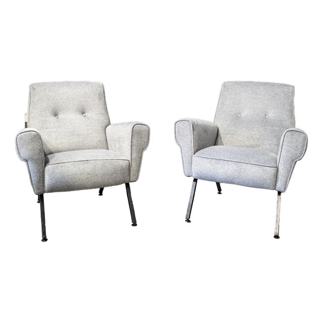 Set of Vintage Italian Armchairs, 1960s For Sale