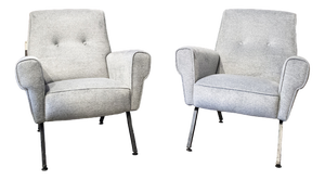Set of Vintage Italian Armchairs, 1960s