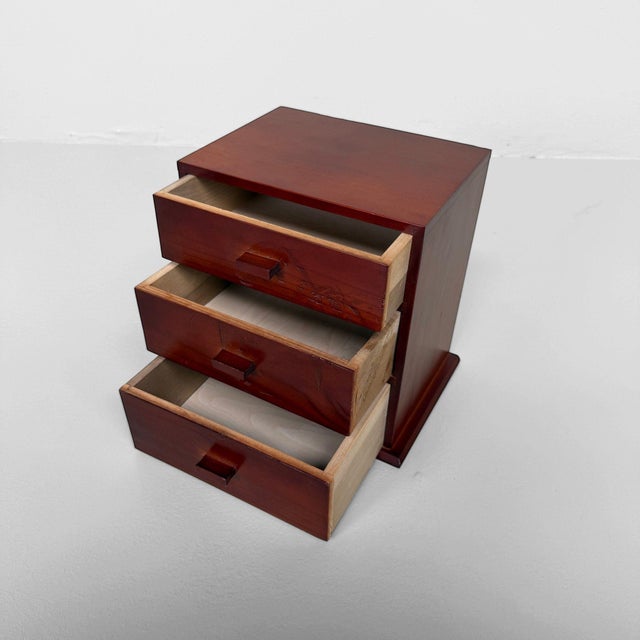 1970s Japanese Wooden 3-Drawer Chest, 1970s For Sale - Image 5 of 11
