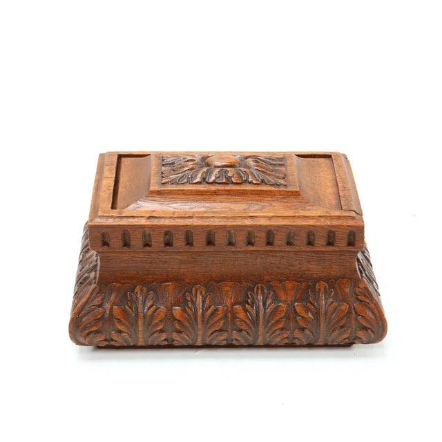 19th Century Dutch Oak Decorative Box For Sale - Image 9 of 12