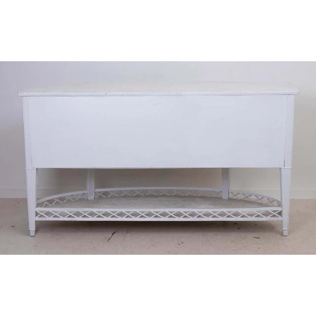Rattan and Faux Bamboo Credenza or Sideboard Hollywood Regency Style For Sale In New York - Image 6 of 11