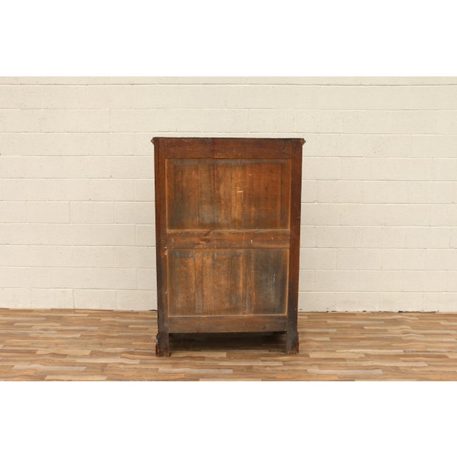 Antique Pine Vertiko Cabinet | Late 19th Century Solid Wood Cupboard With Drawers & Shelves | Rustic European Storage Cabinet For Sale - Image 17 of 18