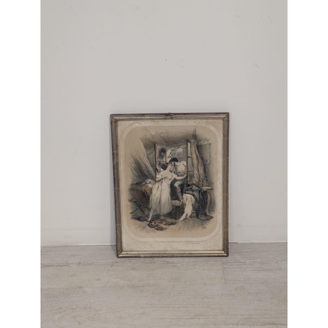 Le Baiser, Romantic Scene, 1962, Wood, Framed For Sale - Image 9 of 9