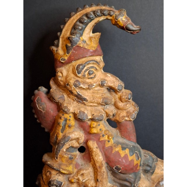 Metal Antique Early 20th-Century Cast Iron "Punch & Judy" Figural Doorstops - A Pair For Sale - Image 7 of 18