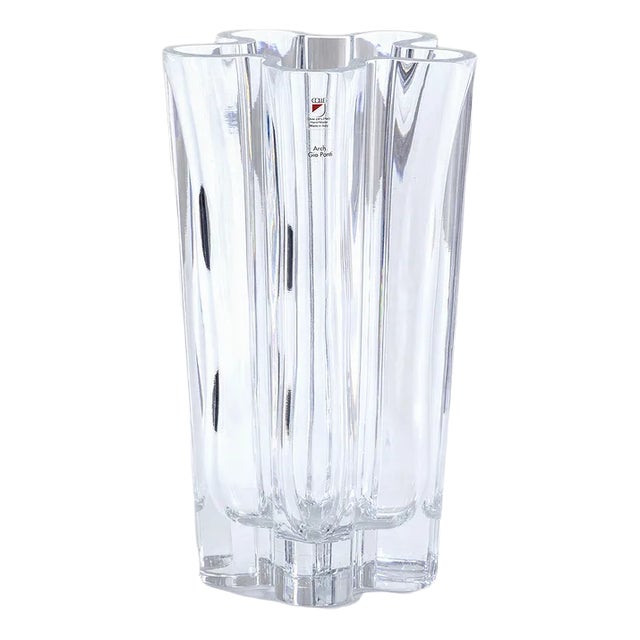 Gerbera Vase in Glass by Gio Ponti, 1980s For Sale