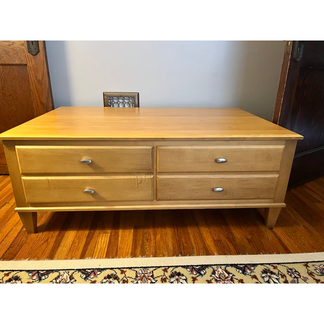 Ethan Allen Modern Maple Coffee Table From the "Elements" Collection For Sale - Image 4 of 6