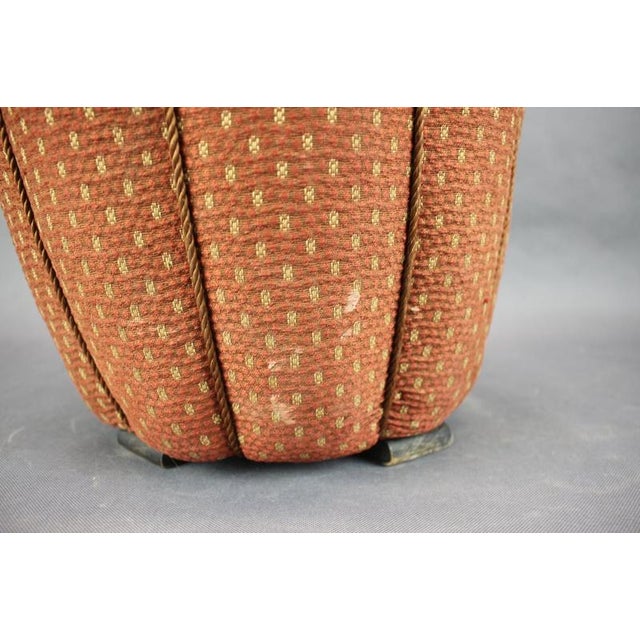 Mid-Century Modern Upholstered Ottoman, Czechoslovakia, 1950s For Sale - Image 4 of 8