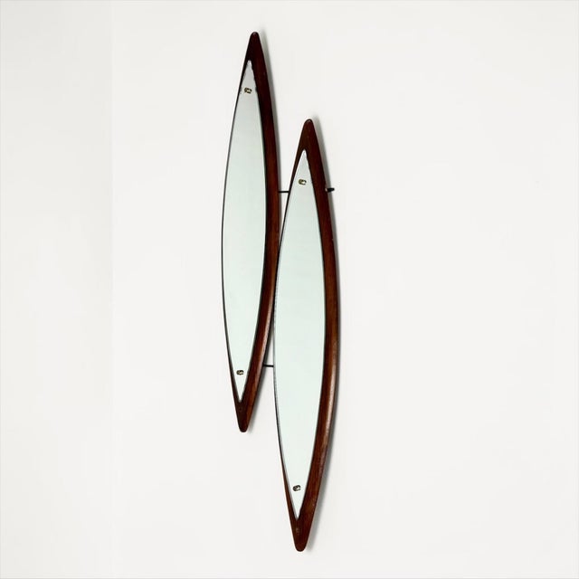 1960s Italian Sculptural Wooden Wall Mirror, 1960s For Sale - Image 5 of 13