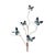 2020s Blue and Black Wire Butterfly Spray (Set of 6) For Sale - Image 5 of 6