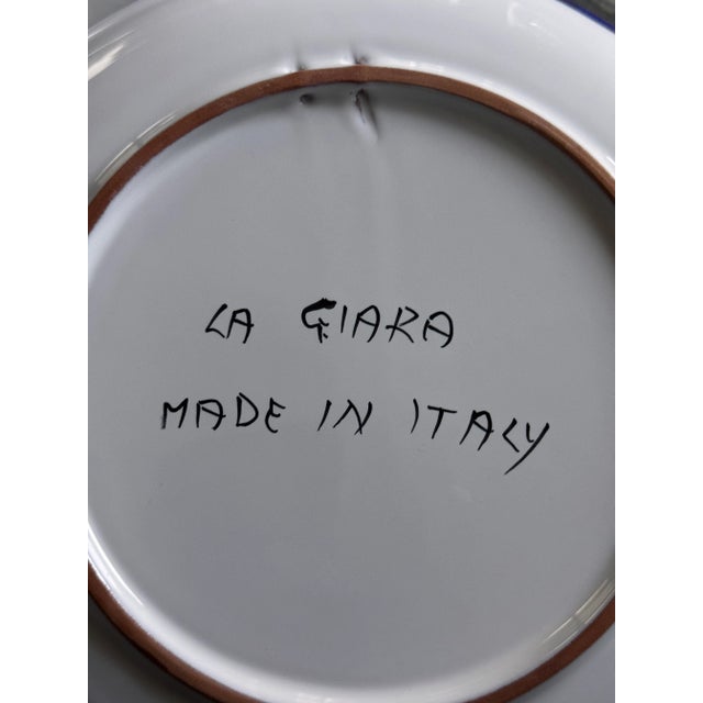 Made in Italy La Giara Hand Painted Sicilian Fuoco Plates - Set of Four For Sale - Image 11 of 13