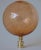 Handblown Glass Lamp Finial in Peach on Brass Hardware For Sale - Image 4 of 6