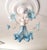 Vintage Murano Style Glass Chandelier, 1980s Blue Floral Lamp, Small Italian Ceiling Light For Sale - Image 6 of 13