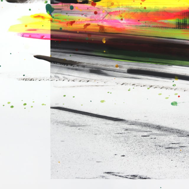 Mel's Inverted II - Abstract Colorful Mixed Media Landscape Still Life Painting Original Artwork by Pete Kasprzak For Sale - Image 4 of 6