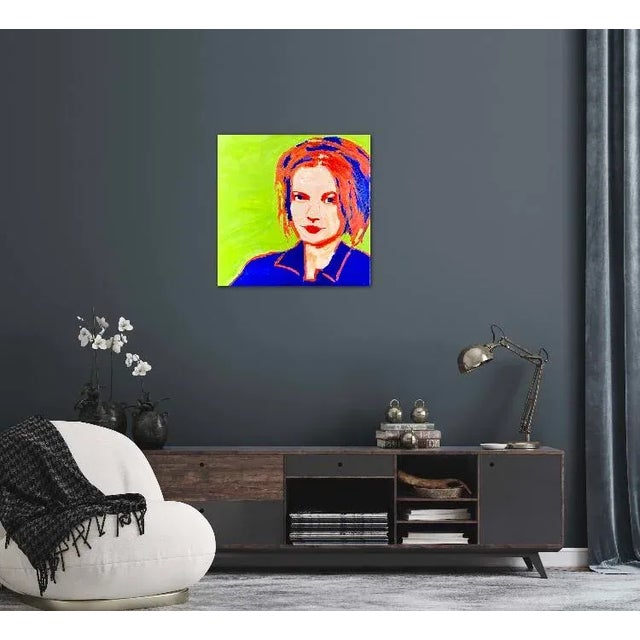 Modern Narratives Collection — Pop Art Portrait (Original Oil on Canvas) For Sale - Image 10 of 12