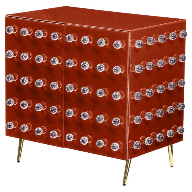Not Yet Made - Made To Order Italian Orange Pantry Cabinet in Murano Glass from Justfurnituress SRL For Sale - Image 5 of 5