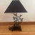 Frederick Cooper Birds on Tree Sculptural Brass and Bronze Table Lamp A lovely sculptural table lamp having a verdigris...