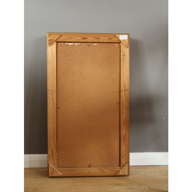 Mid-Century Modern 'Village Pathway' Vintage Original Landscape Oil Painting, Framed For Sale - Image 10 of 10