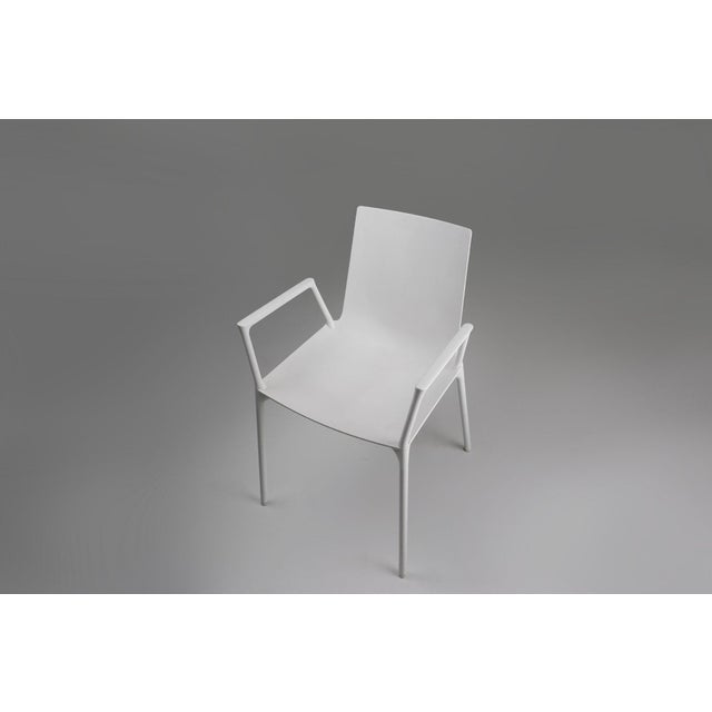 Vintage White Design Chair with Armrests, Belgium, 2000s For Sale - Image 6 of 11