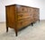 Mid 20th Century Baker Furniture Walnut /Satinwood Bow Front Long Dresser Chest of Drawers For Sale - Image 11 of 12