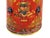Oriental Tibetan Style Red Auspicious Flower Motifs Drum Table For Sale - Image 10 of 10