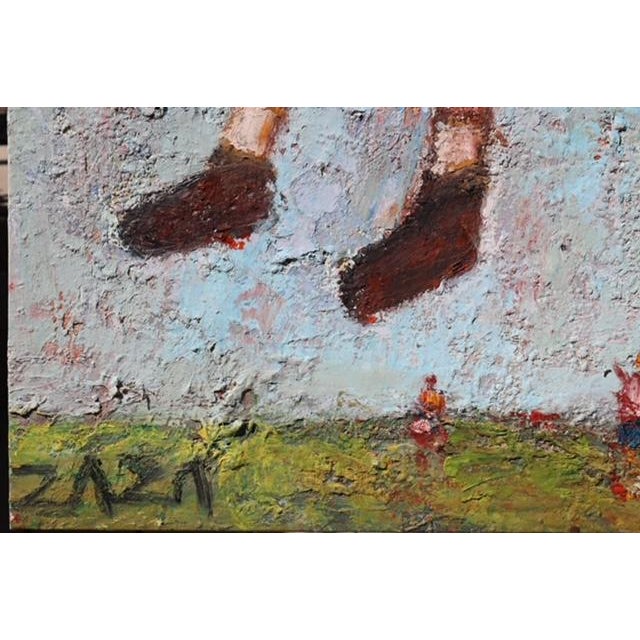 Original Signed "Children Swinging" by Zaza Khabuliani. Signed lower left by artist Zaza Khabuliani (b. 1966, Republic of...