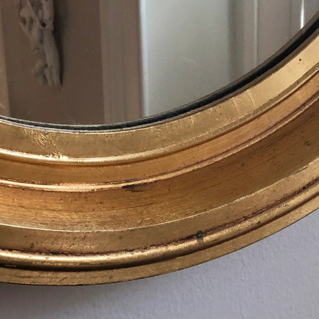 French Louis Philippe-Style Giltwood Oval Wall Mirror For Sale In Baltimore - Image 6 of 12