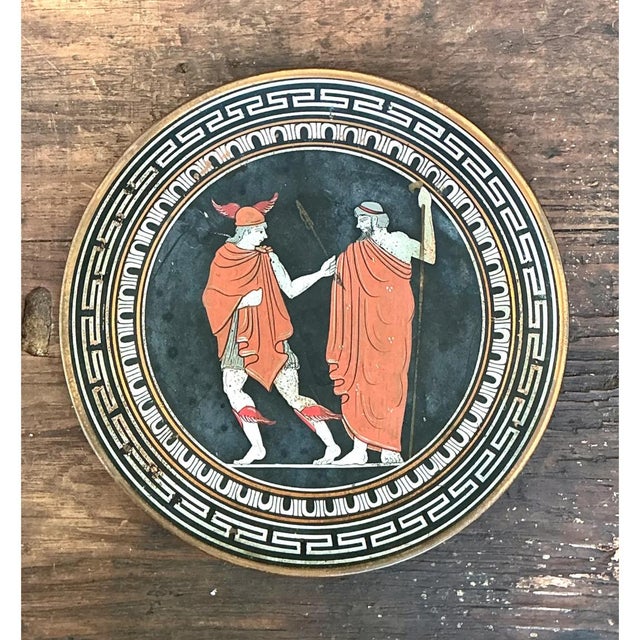 Vintage Greek Mythology Metal Plate For Sale - Image 10 of 12