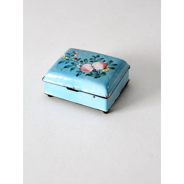 Antique Cloisonne Box With Matchbox Holder For Sale - Image 6 of 11