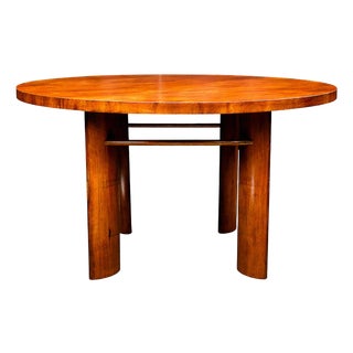 Round Dining Table in Caviúna Wood by Joaquim Tenreiro, Brazil, 1950s For Sale