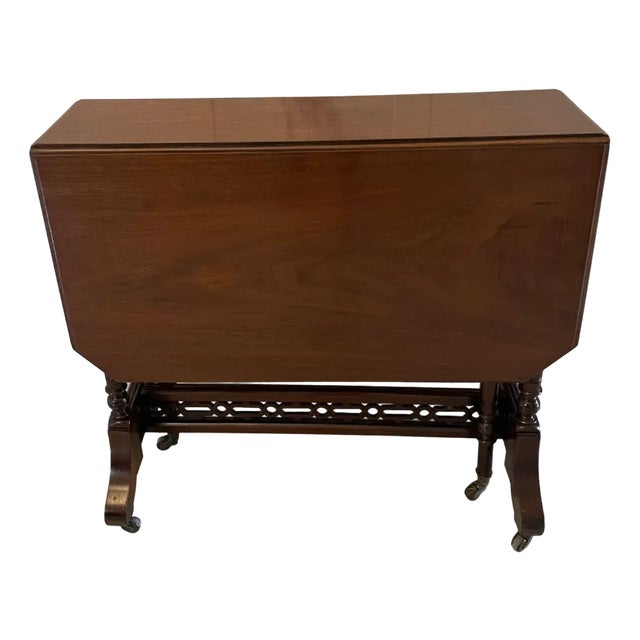 Antique Victorian Walnut Sutherland Table, 1880 For Sale