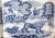 Large Pearlware Blue Printed Tray With the Angry Lion Pattern For Sale - Image 4 of 11