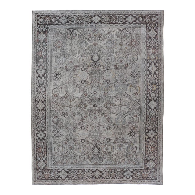 Antique Persian Sultanabad Rug With Classic Allover Pattern 8'0 X 10'10 For Sale