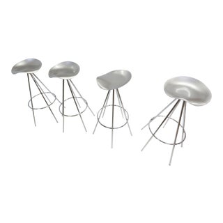 Jamaica Knoll Chrome Bar Stools - Set of 4 For Sale