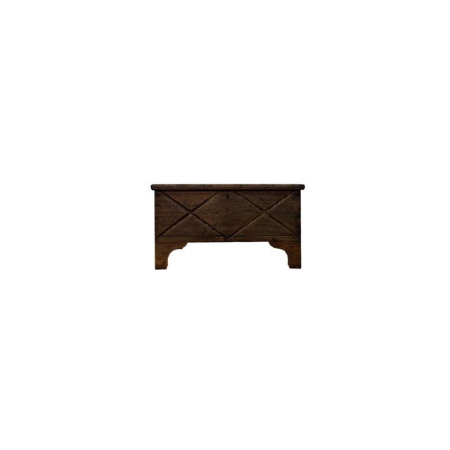 Small 19th Century Chest in Chestnut with Diamond Motifs For Sale - Image 4 of 4