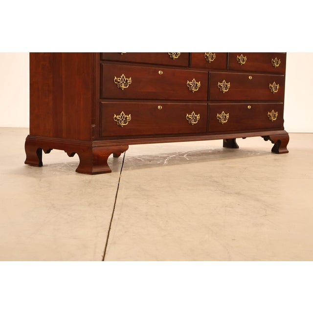 Cochran Mahogany Chippendale Style Cherry Dresser With Mirror For Sale - Image 12 of 18