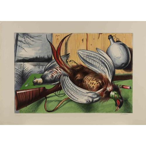 Gregorio Sciltian, After the Hunt, 1968, Lithograph For Sale