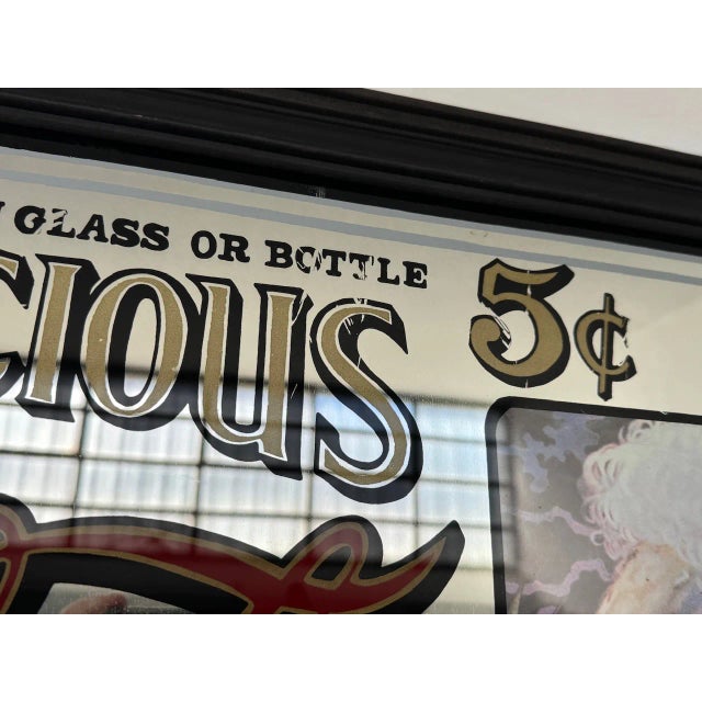 Wood Vintage Coca Cola Advertising Mirror, 1980s For Sale - Image 7 of 16