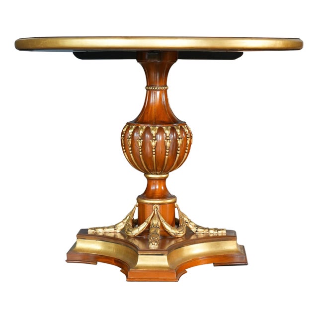 Traditional Burled Center Table For Sale