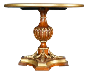 Traditional Burled Center Table