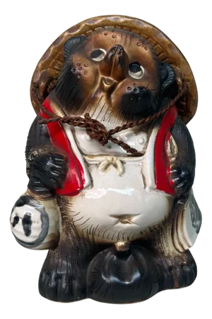 Vintage Ceramic Tanuki Figurine, 1960s