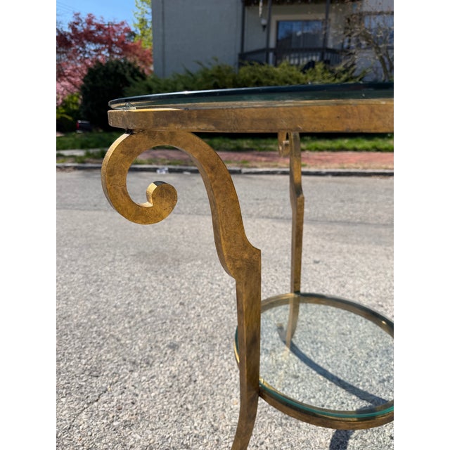 1960s 1960s Hollywood Regency Gilt Iron Side Table For Sale - Image 5 of 7